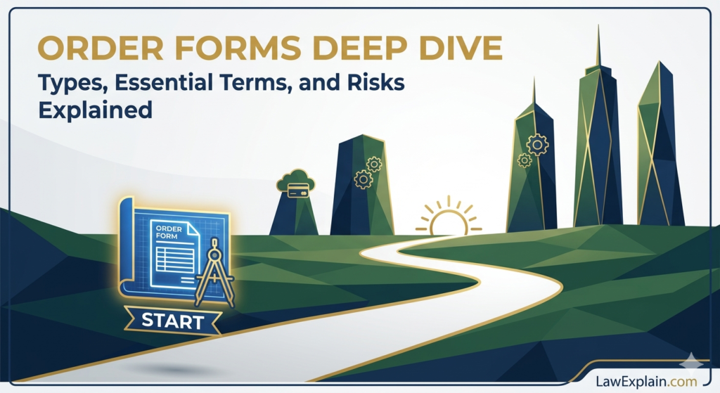 Order form capturing the key details of a business deal.
